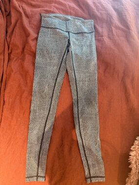 lululemon athletica Black & White Grid Print Leggings